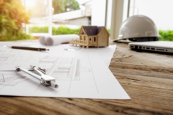 Projeto em papel de empreendimento turístico